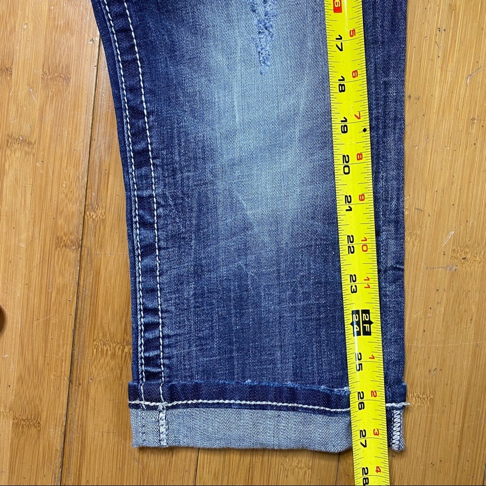 Miss Me Blue Distressed Cropped Jeans - Picture 6 of 6